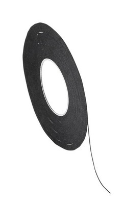 Chartpak Graphic Art Tape, 1/64 W x 648 L Inches, Black Crepe, 1 Roll (BGCP1501)