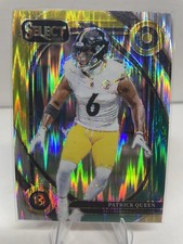 2024 Panini Select - Club Level Patrick Queen #286 Green & Yellow Shock Prizm