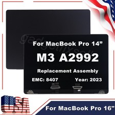 Black New LCD Screen Display Replacement Assembly For Macbook Pro M3 A2992 USA