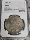 1900 Morgan Dollar NGC MS64 Beautiful Toning Front & Reverse
