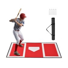 Batting Mat, 6x4ft Baseball Softball Hitting Mat for Batting Stance Practice,...
