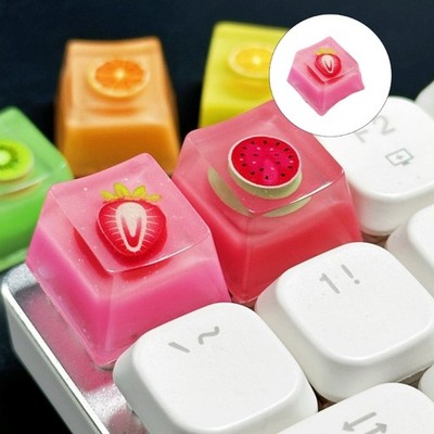 Backlits Fruit Shaped Crossed Stem Keycap Smooth for Gaming Keyboards Keycap