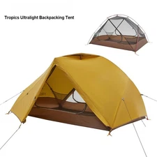 Ultralight Backpacking Tent 2 Person 20D Waterproof Easy Setup Mountaineering