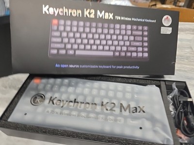 KEYCHRON K2 MAX QMK/VIA 2.4 GHZ & BLUETOOTH WIRELESS MECHANICAL KEYBOARD BLACK