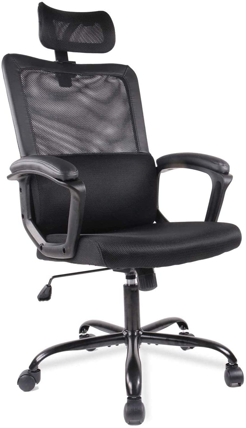 Ergonomic Mesh Office Chair with Lumbar Support for Home & Computer Work-image