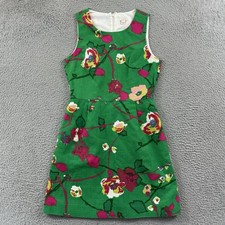 J Crew Shift Dress Womens 4 Green Floral Garden Party Boho Preppy Casual Outdoor