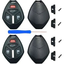 Replacement Keyless Entry Remote Key Fob Shell Case-4 Button-Pack2
