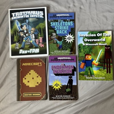 Lot of 5 Minecraft Guide Mojang Gamers Adventure, Novel, Handbook, Graphic Novel