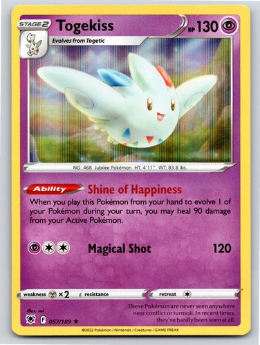 2022 POKEMON TOGEKISS ASTRAL RADIANCE 057/189 HOLO R NM A69350 FREE S&H