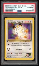 Giovanni's Meowth 74/132 PSA 10 Gym Challenge 1st Edition Pokemon Card Game