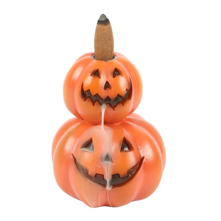 Stacked Halloween Pumpkins Backflow Incense Burner