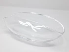 Steuben Clear Glass Bowl hand blown crystal etched signature 3" t 4" w 7" l