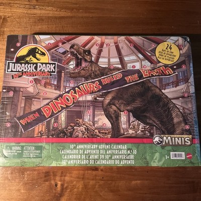 NEW SEALED Jurassic World 30th Anniversary Holiday Advent Calendar Dinosaur Mini