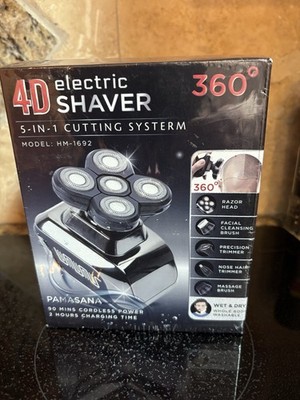 4D 5 in 1 Grooming  Rechargeable Cordless Electric 360 Shaver For Head NEW