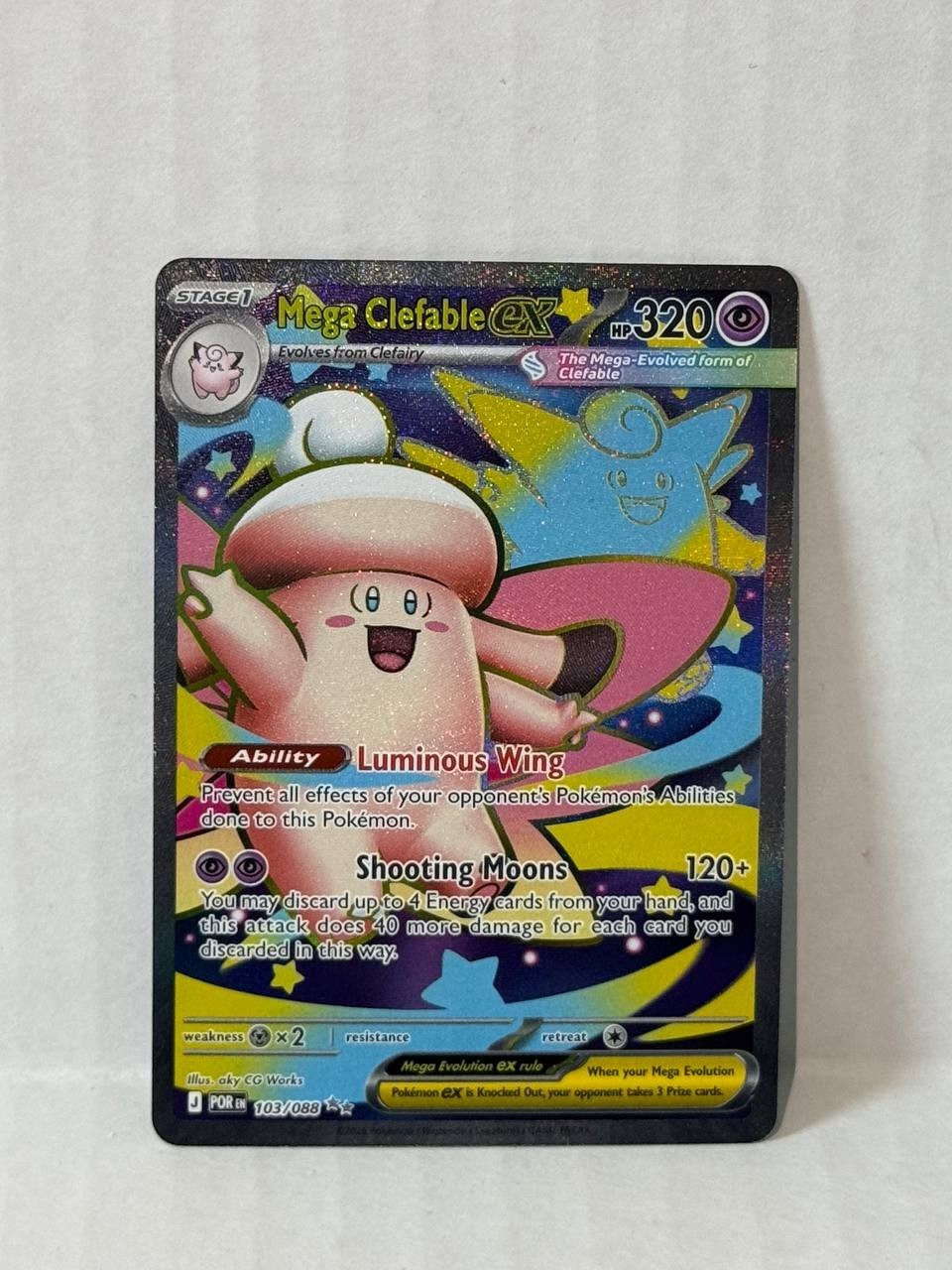 Mega Clefable ex 103/088 Me03: Perfect Order Holo