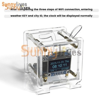 ESP8266 DIY Electronic Kit OLED Display Mini Clock + Shell DIY Soldering Project