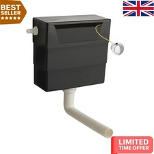 Sleek Black Concealed Cistern with Brass Finish – Eco-Friendly Flush System