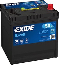 Autobatterie 12V 50Ah Exide Excell EB504 360A/EN Starterbatterie PKW KFZ