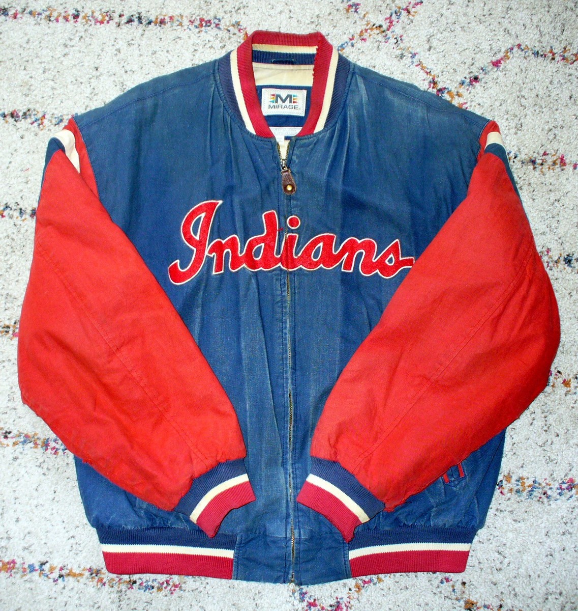 1954 CLEVELAND INDIANS COOPERSTOWN COLLECTION MIRAGE JACKET COAT