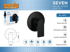 Duscharmatur Einbau schwarz matt SEVEN Easily 94011 Messing modern dfh