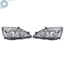 For Honda Accord Sedancoupe 2003-07 Chrome Rhlh Pair Side Headlights Halogen