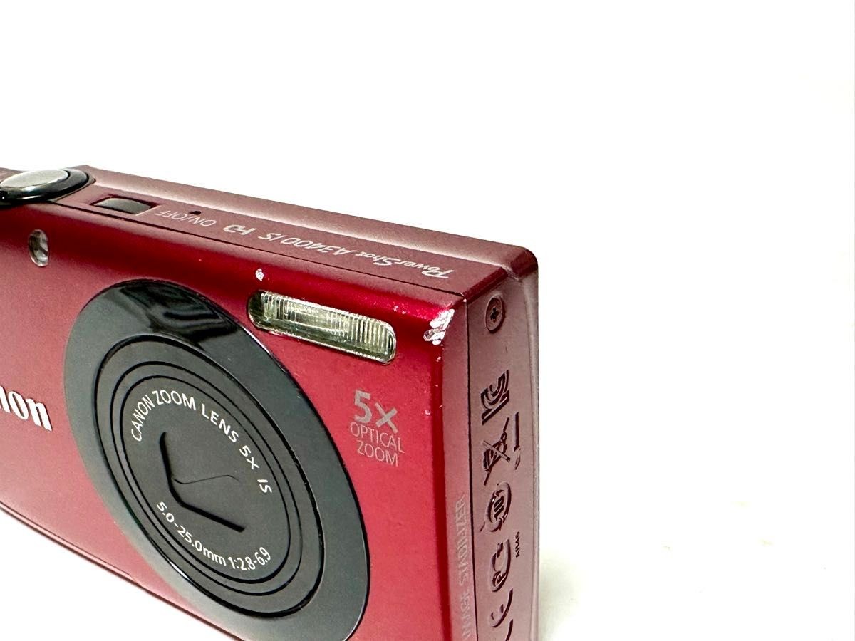 Canon PowerShot A3400 IS Red Digital Camera 16.0MP 5x Zoom HD