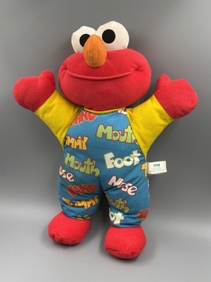 Tyco Vintage Teach Me Elmo Sesamstraße Stofftier Plüsch Jim Henson 40cm 1996 rar