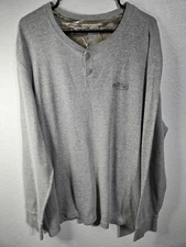 Realtree Long Sleeve Shirt Mens Size 2XL Classic Grey Embroidered Hunting Shirt