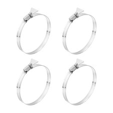 4pcs 3.1"-4" (78-101mm) Adjustable 304 Stainless Steel Worm Gear Hose Clamp