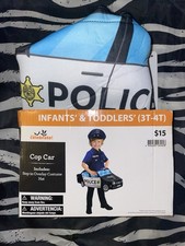 Police Car Costume Toddler Halloween 3T - 4T