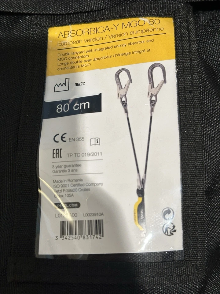 ABSORBICA-Y MGO 80 Petzl - Immagine 2 di 2