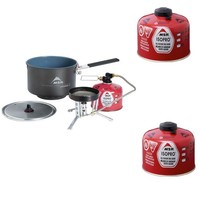 MSR WindBurner Group Stove System + 2 Isopro 227g Gas Cartridges