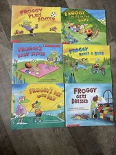 Froggy Lot 6 Children's Books by Jonathan London ~ Soccer, Band, Bike, Dad Etc