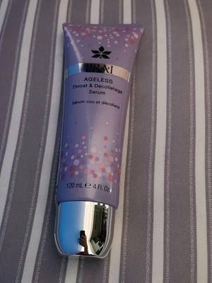 New PRAI Ageless Throat & Decolletage Serum W/Roller Ball easy apply