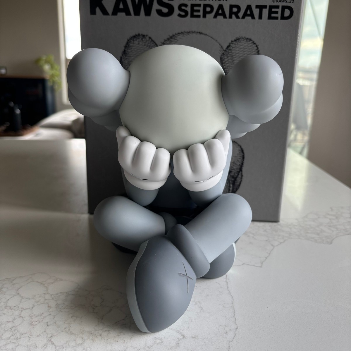 KAWS Separated Vinyl Figure Grey With Original Box (Has been