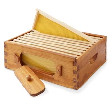 Medium Super Waxed Box with Window, 10 frames and 10 Yellow Foundations