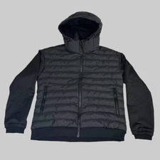 SAMSHIELD Sloane Equestrian Quilted Winter Coat Fleece Men's Sz L Black