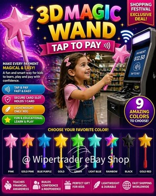 Hochwertiger 3D-gedruckter Zauberstab Tap to Pay Stab, Stern Zauberstab kontaktlos NEU UK