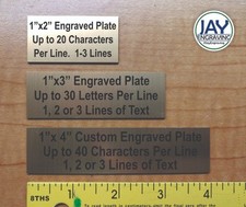 Any Size Custom Engraved Brushed Gold Plate Plaque Sign Tag Label  Adhesive