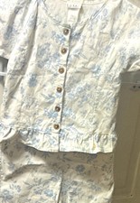 Nicole Miller New York Girls Floral 2-Piece Button Set Short Sleeve 8