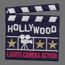 HOLLYWOOD clapper souvenir embroidered patch - 4657