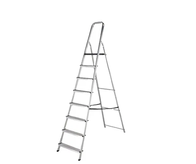 Werner 8 Tread Platform Step Ladder Aluminium EN131 Certified Heavy Duty
