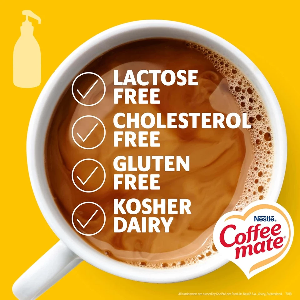 Botella bomba líquida concentrada no láctea para crema de café 50,7 OZ paquete de 2 Foto 4 de 4