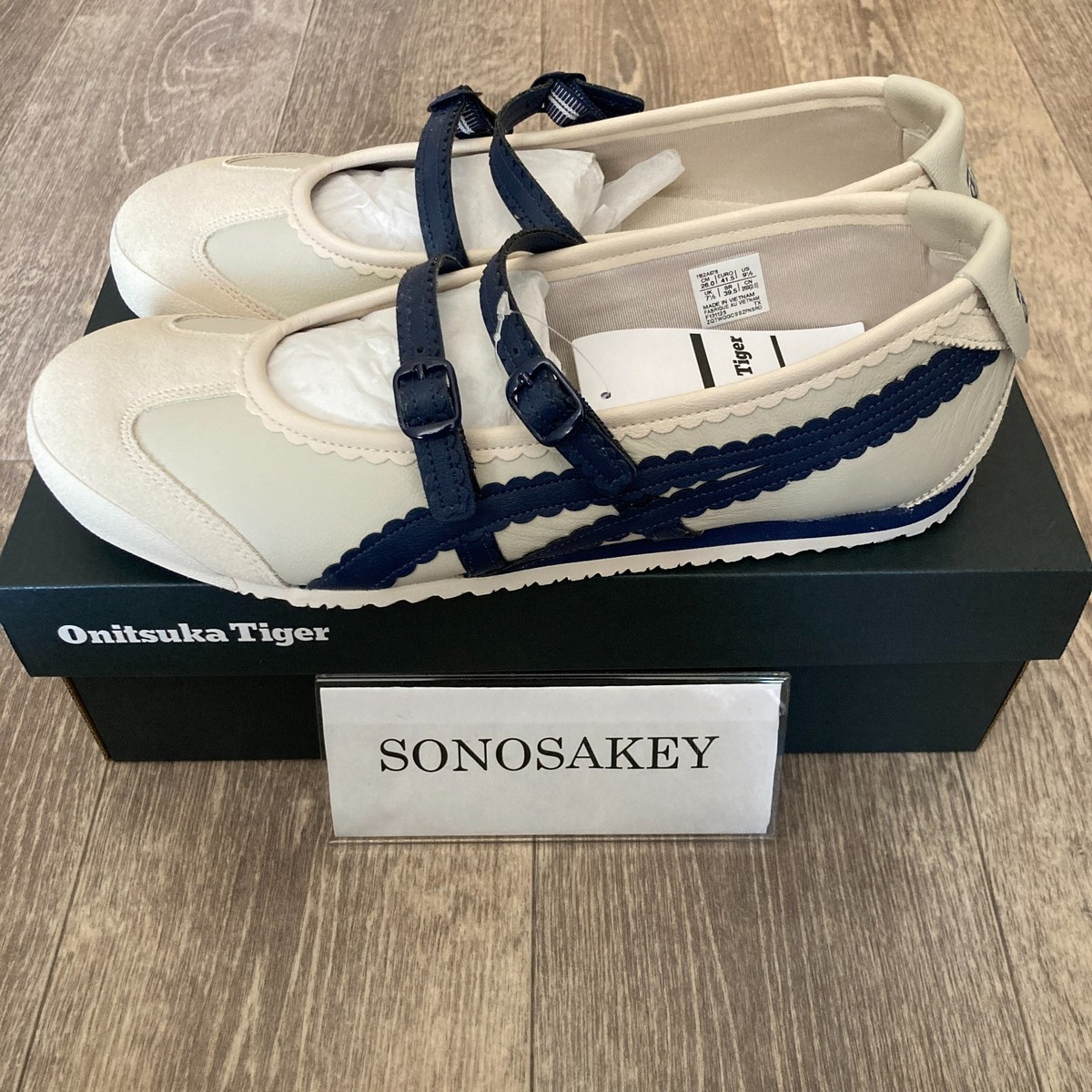 Onitsuka Tiger MEXICO 66 TGRS 1182A678 200 BIRCH/PEACOAT New w/Box