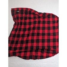 Kiddy Star Carseat Cover Stretchy Red Black Buffalo Plaid