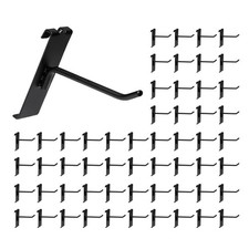 20 Pack 4 Inch Grid Wall Hooks Grid Panel Display Storage Black Retail