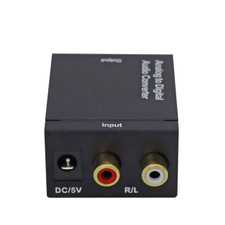 Analog to Digital Audio Converter RCA to Optical SPDIF Coaxial Adapter