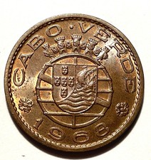 Cape Verde, Cabo Verde 1968 1 Escudo coin
