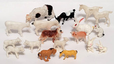 Vintage 18 Pcs Mini Figures Toys Realistic Farm Animal 18 Small Figurines