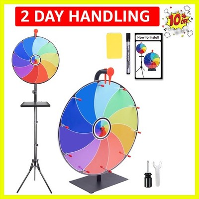 16 inch Dual Use Spinning Prize Wheel with Folding Tripod and Heavy Duty Base...